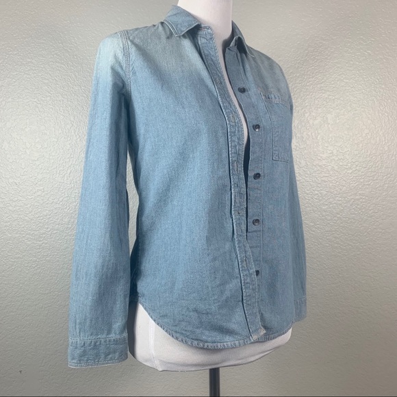 Madewell Women’s Denim Jean Long Sleeve Shirt - Picture 2 of 6